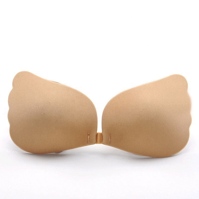 Factory Wholesale Adhesive Bra Strapless Sticky Invisible Bras for Women Push Up Wing Shape Silicone Bra