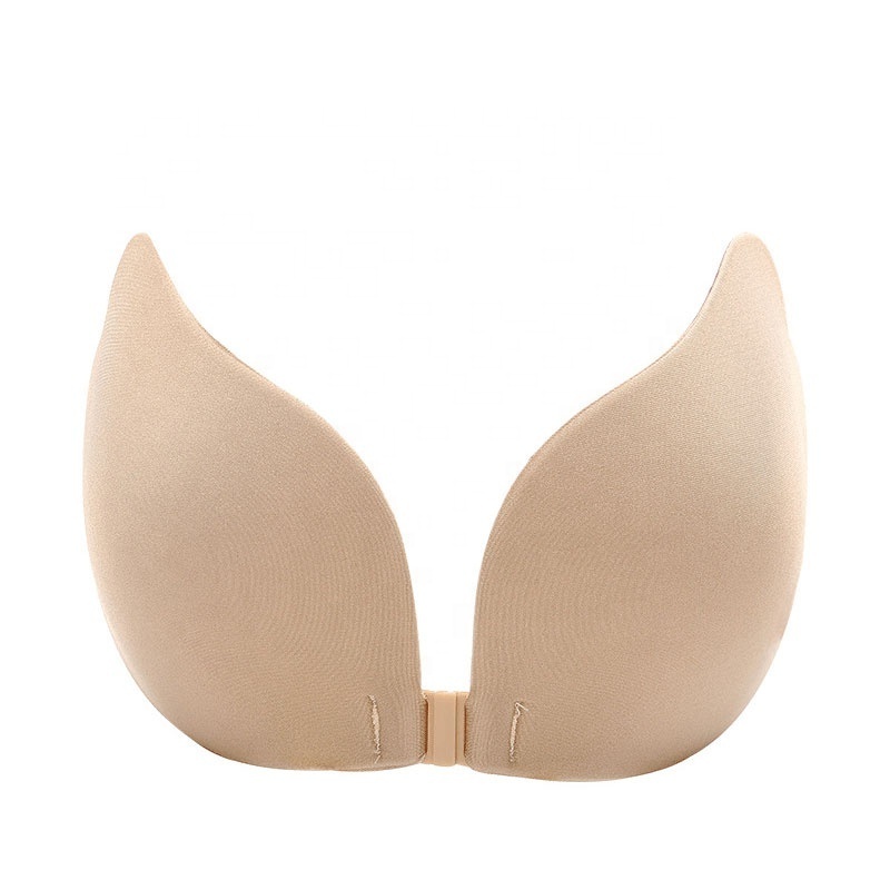 Factory Wholesale Adhesive Bra Strapless Sticky Invisible Bras for Women Push Up Wing Shape Silicone Bra