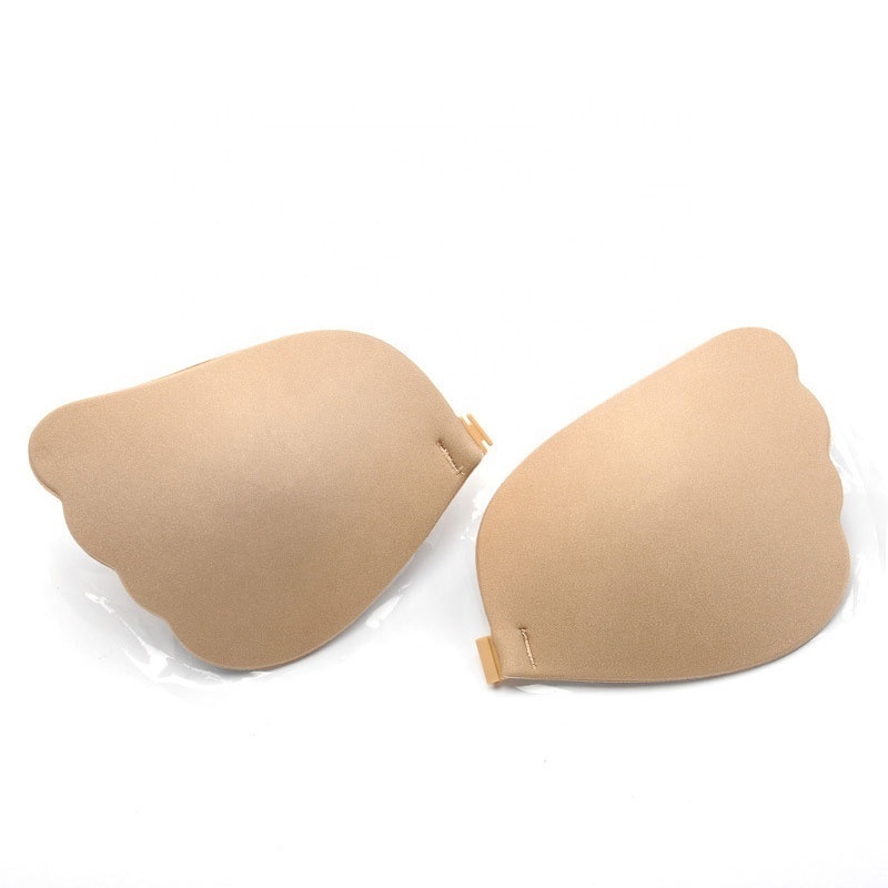 Factory Wholesale Adhesive Bra Strapless Sticky Invisible Bras for Women Push Up Wing Shape Silicone Bra