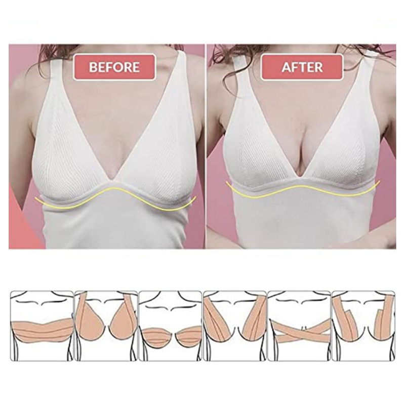 Customized Size Waterproof Coton Material Adhesive Breast Lifting Boob Tape Replace Your Bra