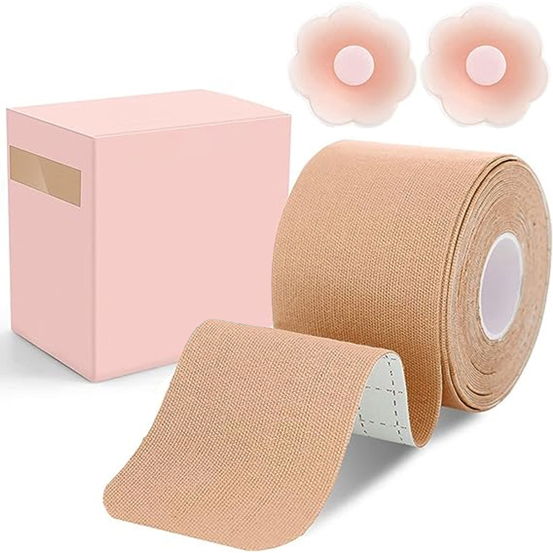 Customized Size Waterproof Coton Material Adhesive Breast Lifting Boob Tape Replace Your Bra