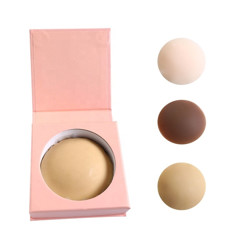 Adhesive Seamless Solid Nipple Pasties Silicone Nipple Cover With Glue Invisible Reusable Nipple Pasties Cover Custom Packaging