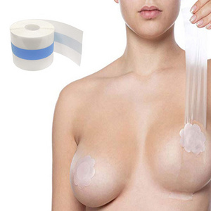 2023 New Style Bra Waterproof Invisible Nipple Cover Transparent Breast Lift Roll Boob Tape