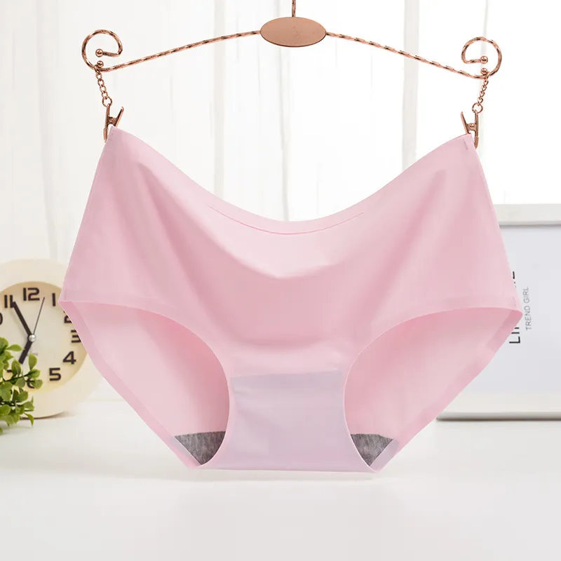 Women's Panties Seamless Underwear Female Silk Satin Briefs Lingerie Large Size Soft Cozy Underpants Hot Sale