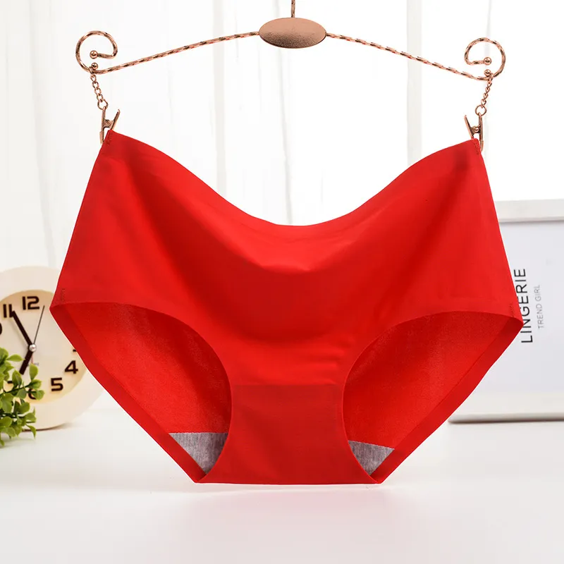 Women's Panties Seamless Underwear Female Silk Satin Briefs Lingerie Large Size Soft Cozy Underpants Hot Sale