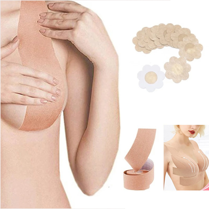 Newest Breast Tape Adhesive Waterproof Body Lift Up Tape Comfortable Boob Tape for Cup A-G