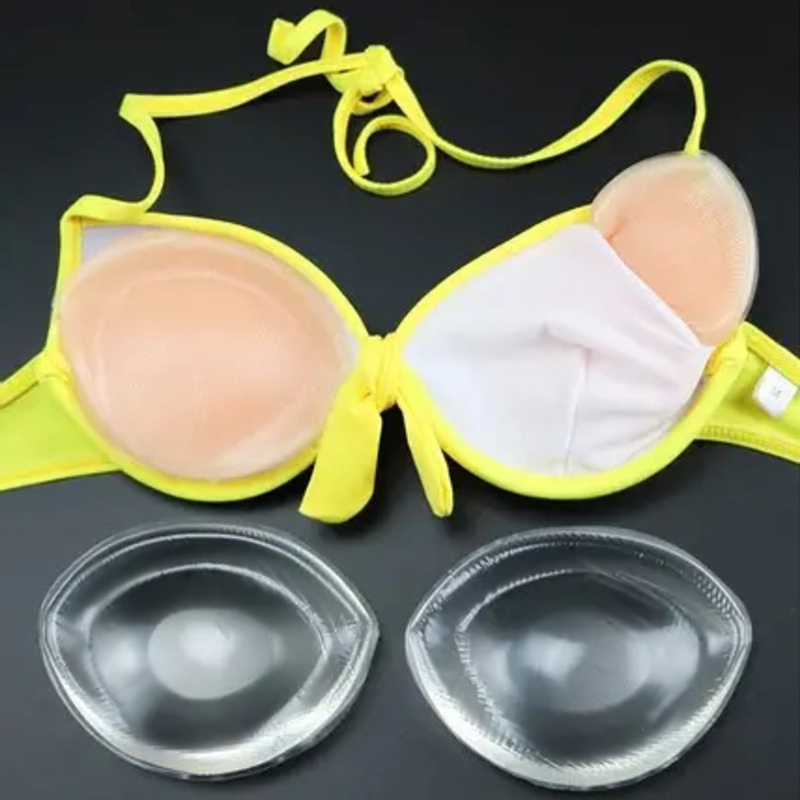 Push up bra cups padding silicone shaping women breast pads intimates accessories bikini sexy inserts silicone pads