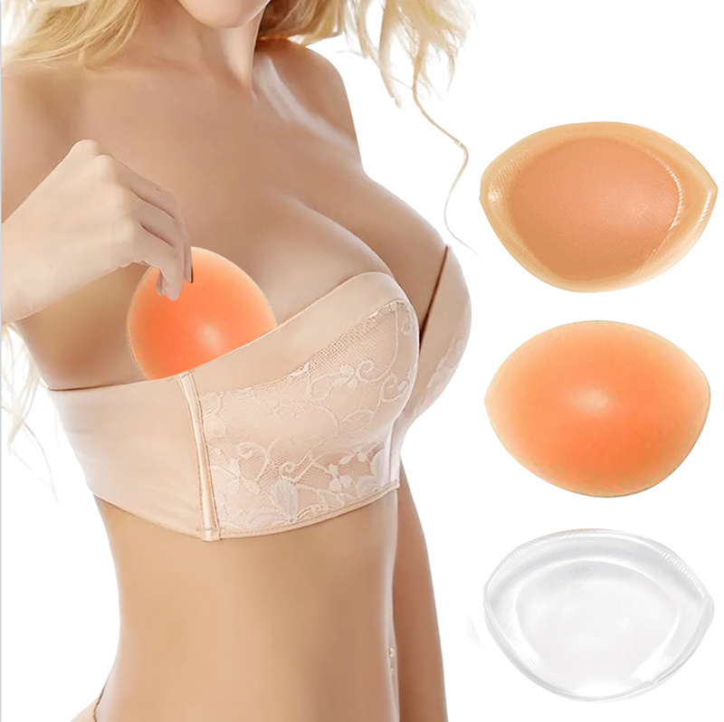 Push up bra cups padding silicone shaping women breast pads intimates accessories bikini sexy inserts silicone pads