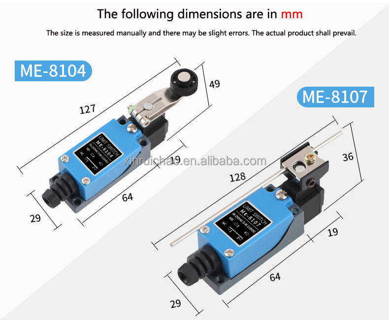 Ready to Ship New travel switch ME-8108 ME-8104 ME-8107 ME-8111 ME-8112 ME-8122 ME-8166 Adjustable Roller Lever Arm limit switch