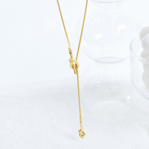 Popular New Long Chain Necklace Stainless Steel 14K Gold Plated Long Necklace for Women