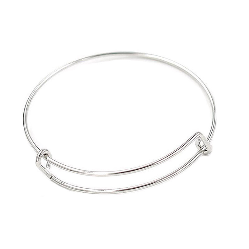 1.6mm  Adjustable Blank Stainless Steel  DIY  Wire Expandable Bangle for Jewelry Making