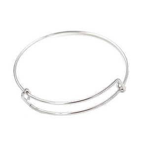 1.6mm  Adjustable Blank Stainless Steel  DIY  Wire Expandable Bangle for Jewelry Making