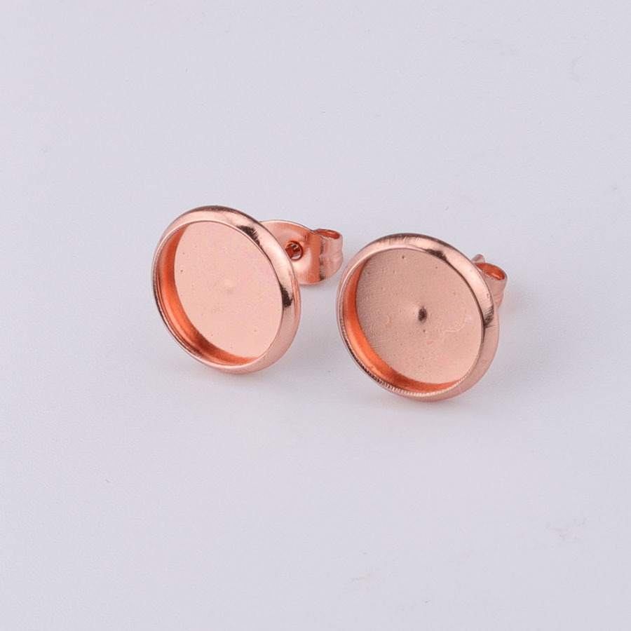 Stainless Steel Gold Color Rose Gold Color DIY Jewelry Findings 8/10/12MM Earrings Tray