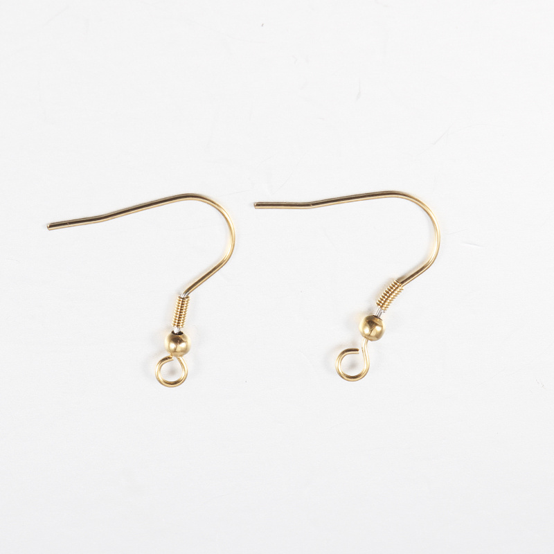 Stainless Steel Gold Plated Jewelry Findings DIY Fashion Accessories Earrings Hooks