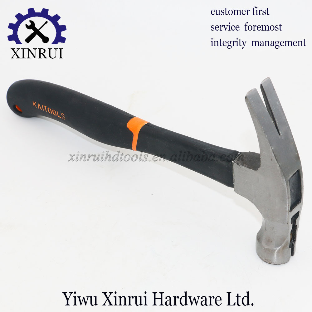 Multifunction Durable Claw Hammer with Black Rubber Handle