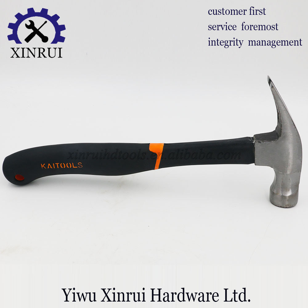 Multifunction Durable Claw Hammer with Black Rubber Handle