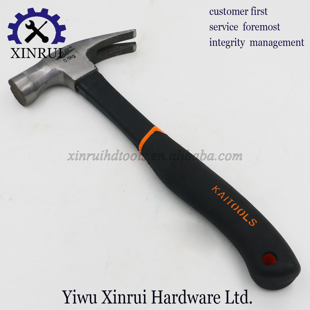 Multifunction Durable Claw Hammer with Black Rubber Handle