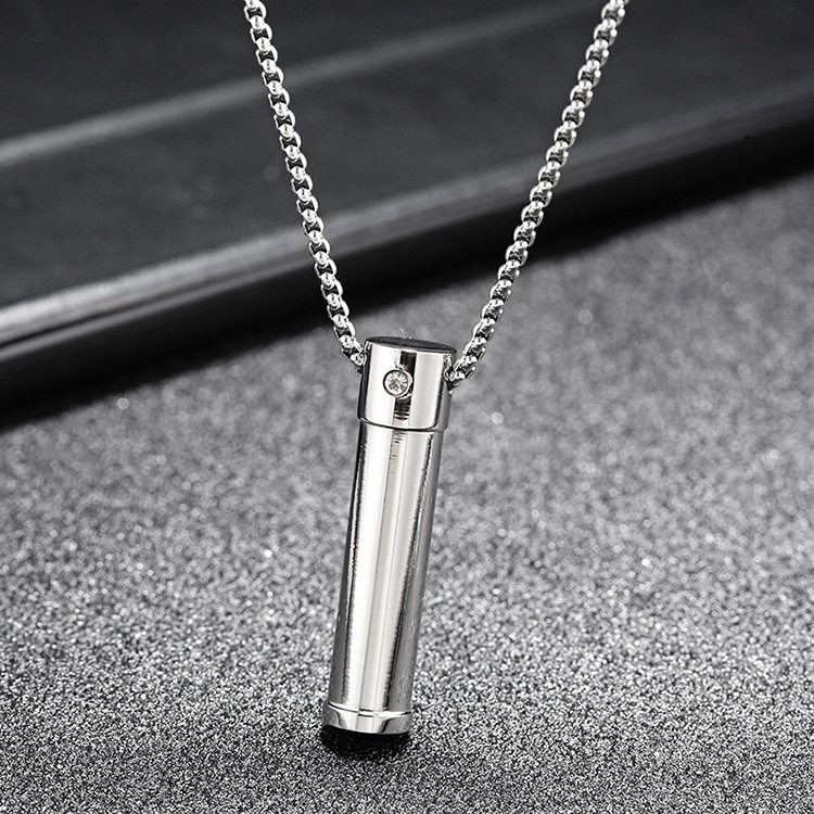 Wholesale Cremation Jewelry Ash Necklace Openable Locket Pendant Pet Urn Necklace Stainless Steel Custom Necklaces Women's 50pcs