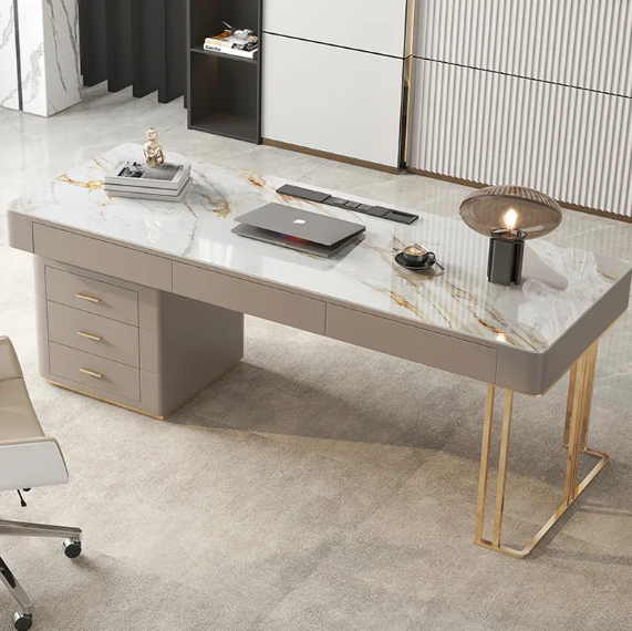 Desk Simple Modern Table and Chair Combination New Chinese Executive Desk White President Desk Manager Office Furniture