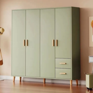 Wardrobe home bedroom solid wood cream wind small apartment locker modern storage wardrobe