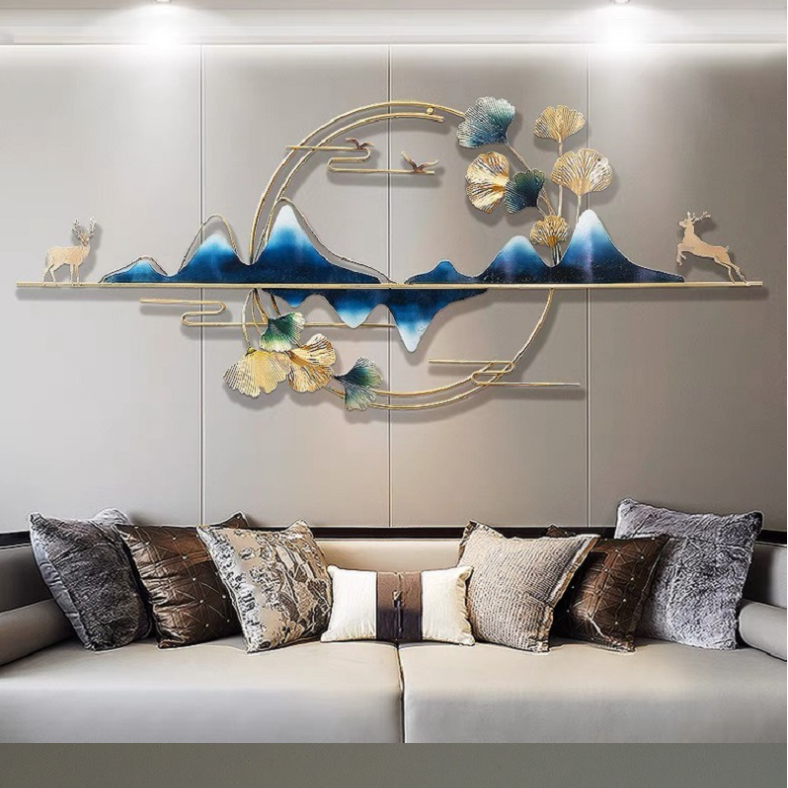 Home Decor Luxury Living Room Metal Wall Art Flower