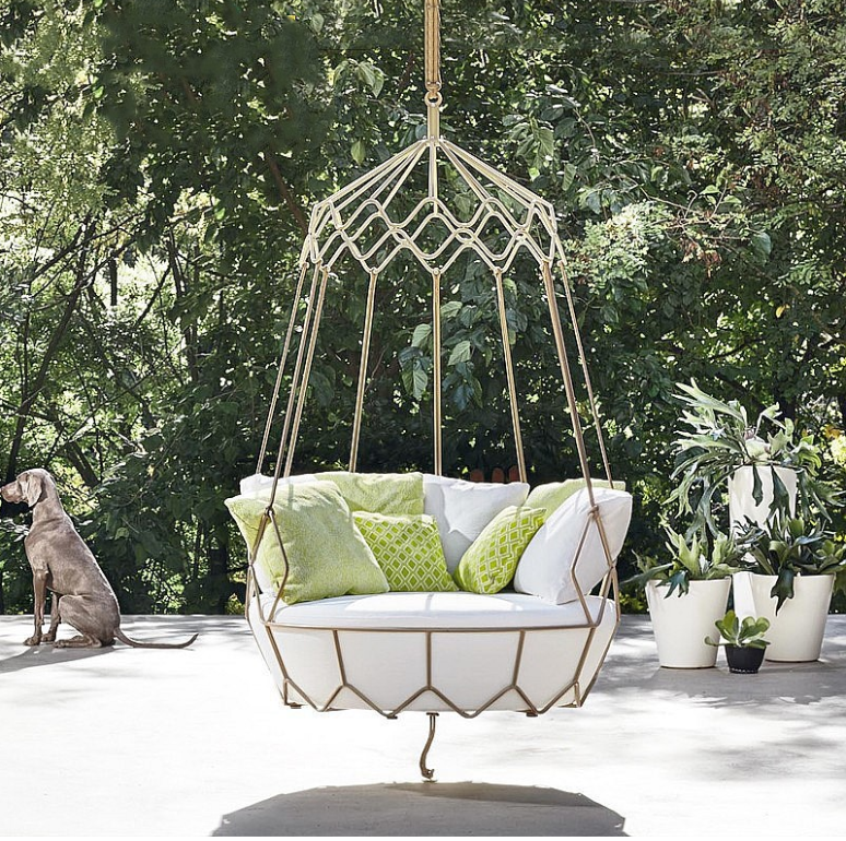 Outdoor swing garden hanging basket hanging bird's nest balcony cradle chair simple furniture designer villa sofa hammock