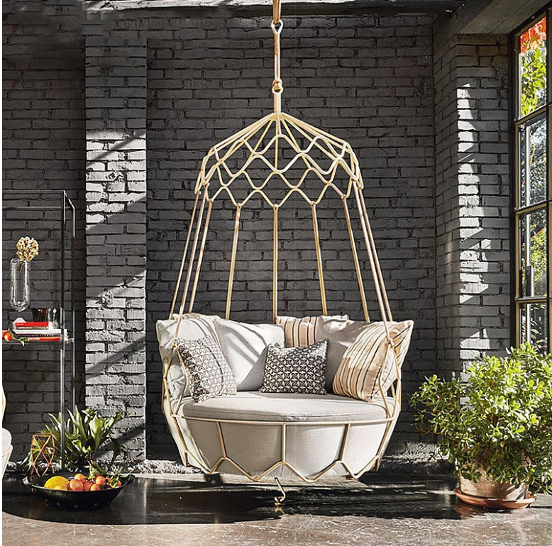 Outdoor swing garden hanging basket hanging bird's nest balcony cradle chair simple furniture designer villa sofa hammock