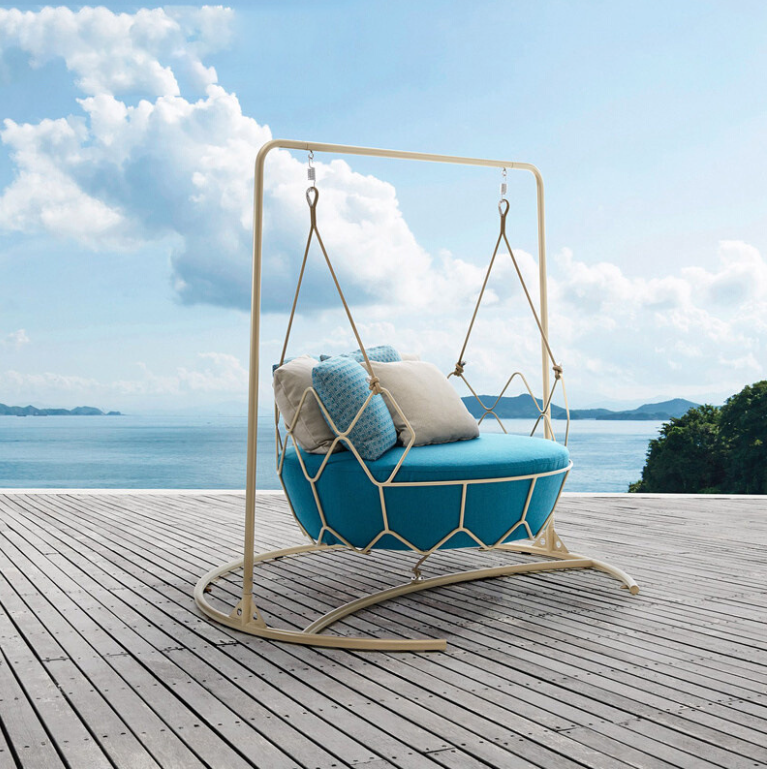 Outdoor swing garden hanging basket hanging bird's nest balcony cradle chair simple furniture designer villa sofa hammock