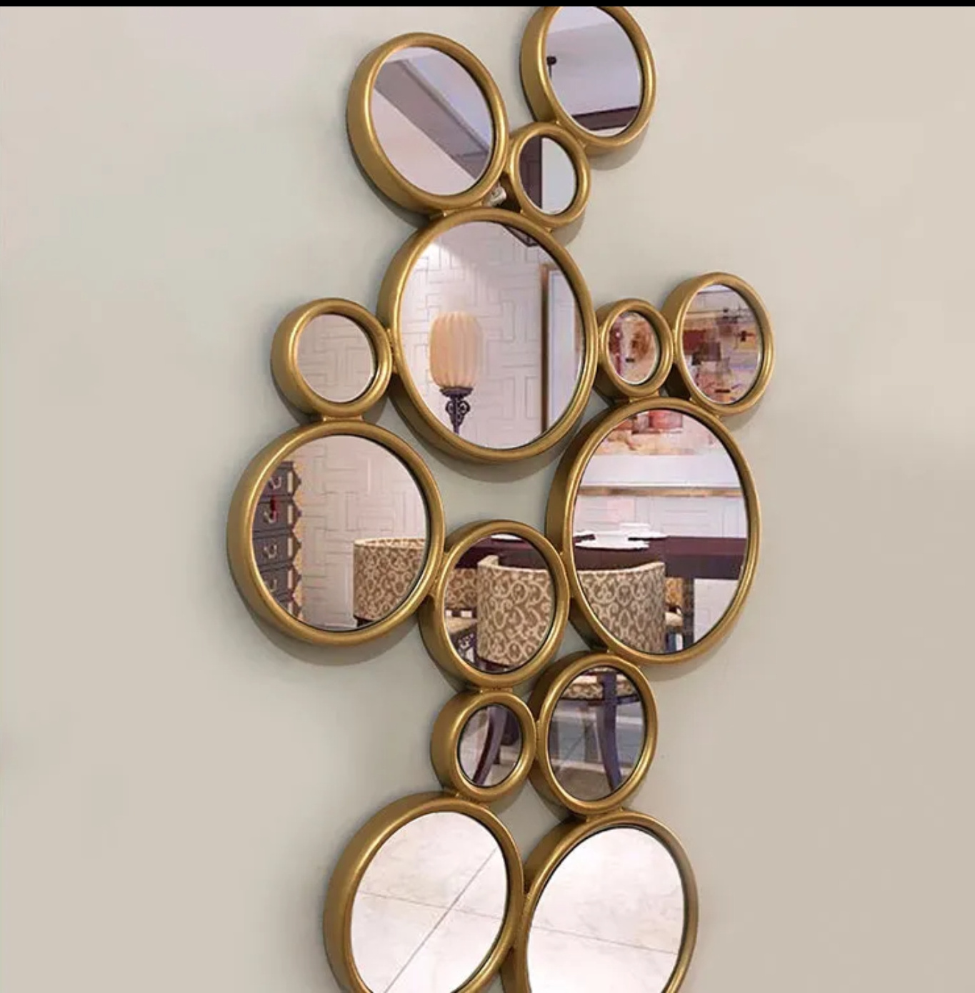 Room decoration creative wall decoration light luxury mirror wall decoration