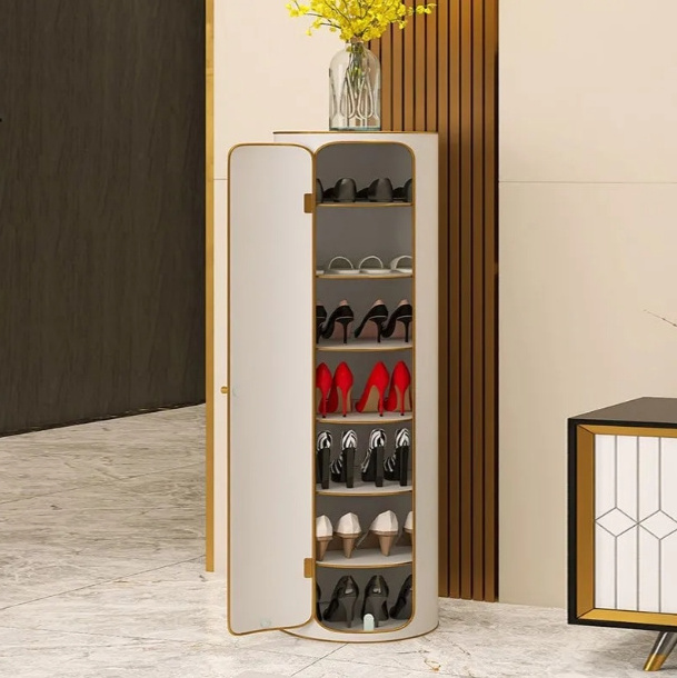 Creative shoe cabinet entrance porch storage large-capacity cylindrical multifunctional household foyer.