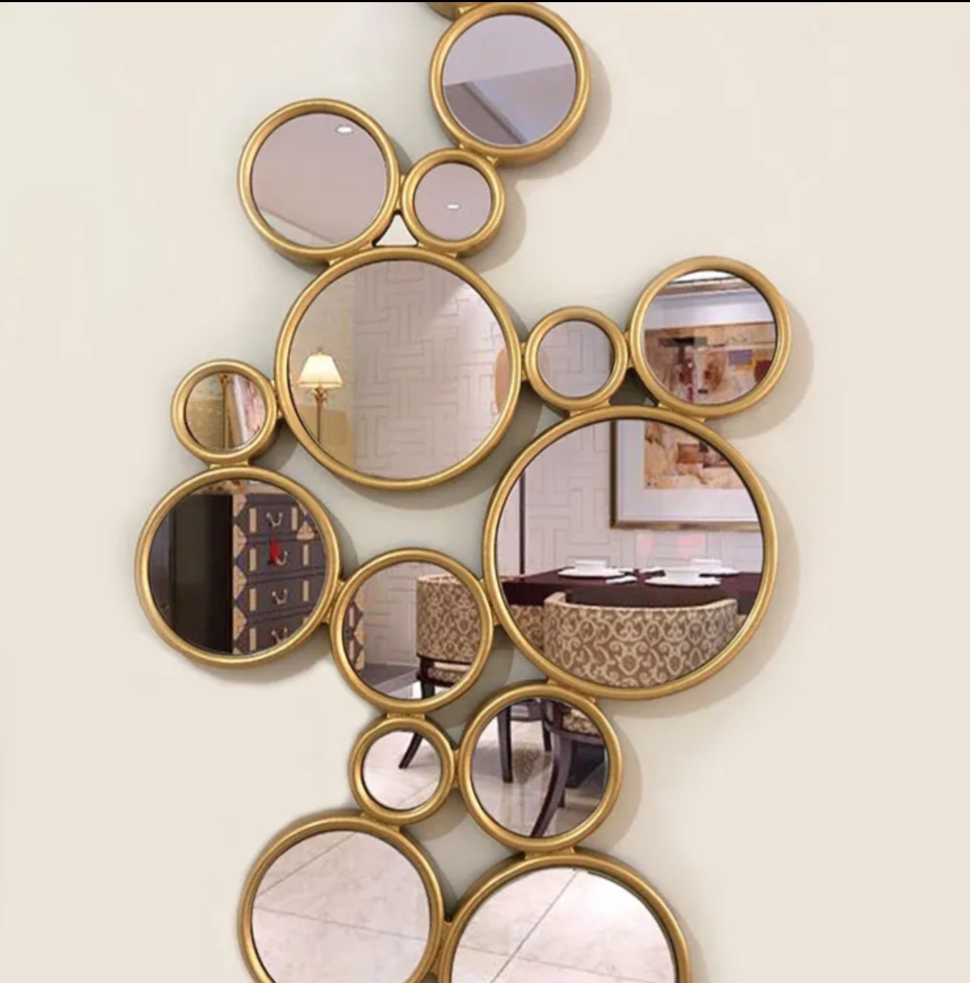 Room decoration creative wall decoration light luxury mirror wall decoration