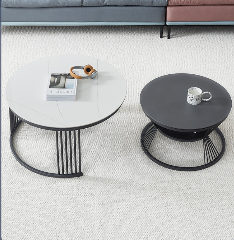 Modern Nordic Coffee Table Living Room Simple Tea Table Set Small Light Luxury Apartment marble/wood top Table