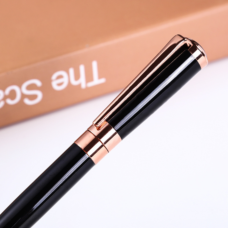 Luxury High Quality Ball Pen Custom Logo Rose Gold Metal Pen Laser