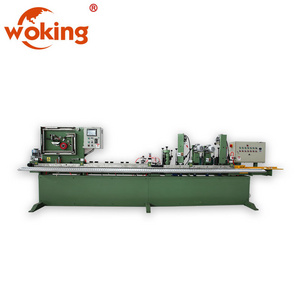 Abrasive belt skiving machine with auto gluing