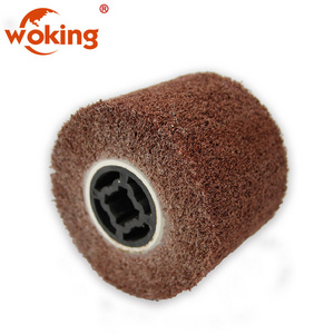 Interleaved Non Woven Flap Wheels Abrasive Grinding Tool Flap Wheel Drum With Keyhole Arbor