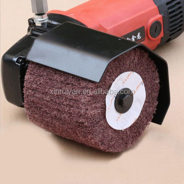 Interleaved Non Woven Flap Wheels Abrasive Grinding Tool Flap Wheel Drum With Keyhole Arbor