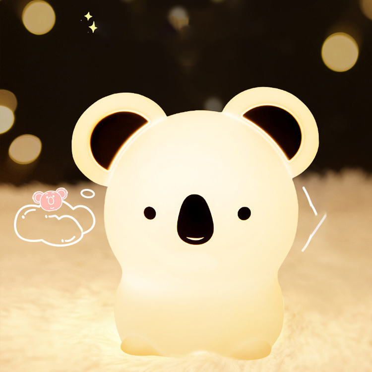 7 Color changing bulb mood Cute Koala baby nightlight for kids with remote control