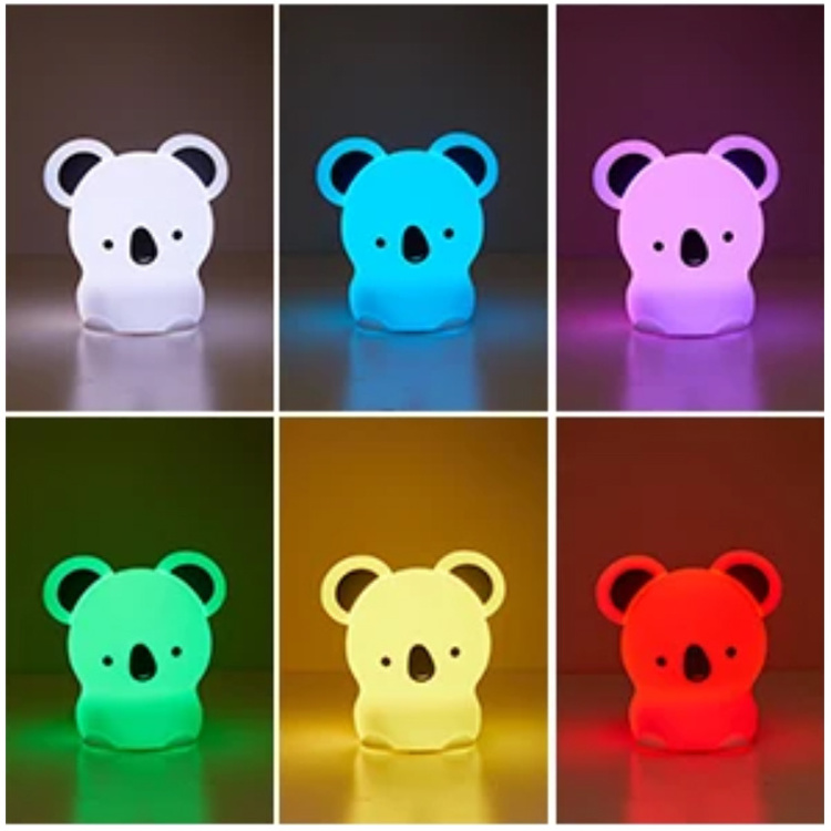 7 Color changing bulb mood Cute Koala baby nightlight for kids with remote control