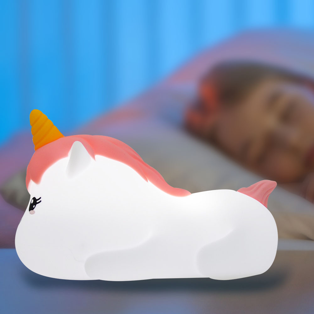 New cute mini nightlight Unicorn nightlight Battery powered indoor silicone led light baby nightlight