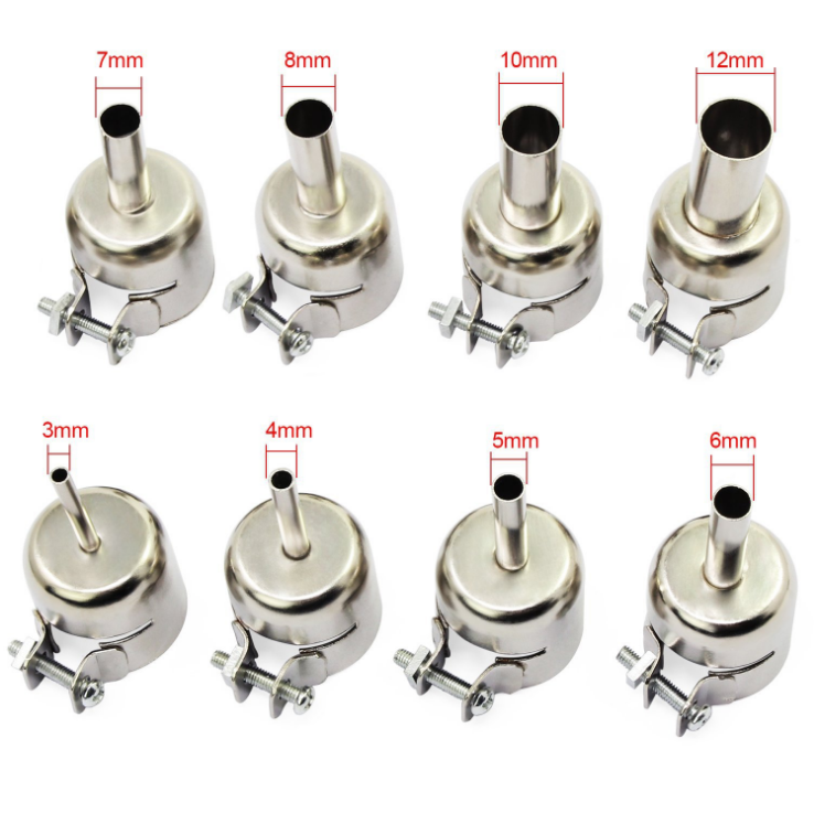 12 sets of 850 hot air gun universal nozzle desoldering typhoon nozzle round nozzle