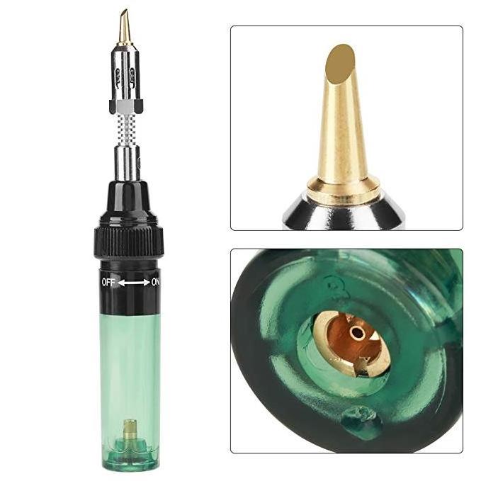 1300 Degree Celsius Cordless Butane Tip Tool Soldering Pen Butane Yellow Gas Soldering Iron Torch