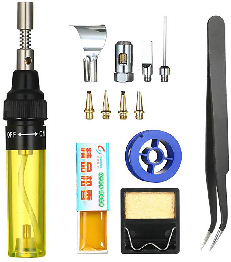 13-piece soldering iron set Welding Pen Burner Blow Torch Gas Soldering Iron