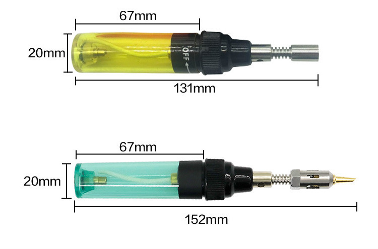 1300 Degree Celsius Cordless Butane Tip Tool Soldering Pen Butane Yellow Gas Soldering Iron Torch