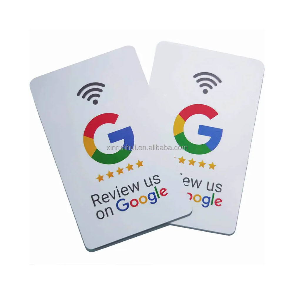 XRH factory price customized 13.56MHz RFID nfc card google plastic membership hotel supermarket loyalty nfc chip cards