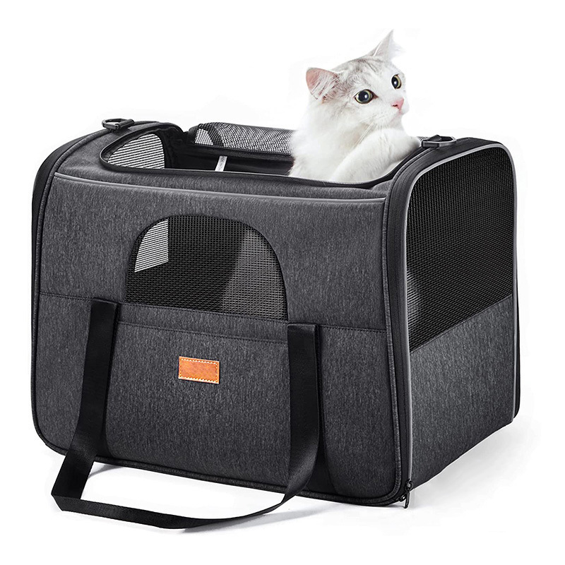 Top Opening Portable Breathable Foldable Cat Carrier Transport Bag with Shoulder Strap  for Dogs and Cats