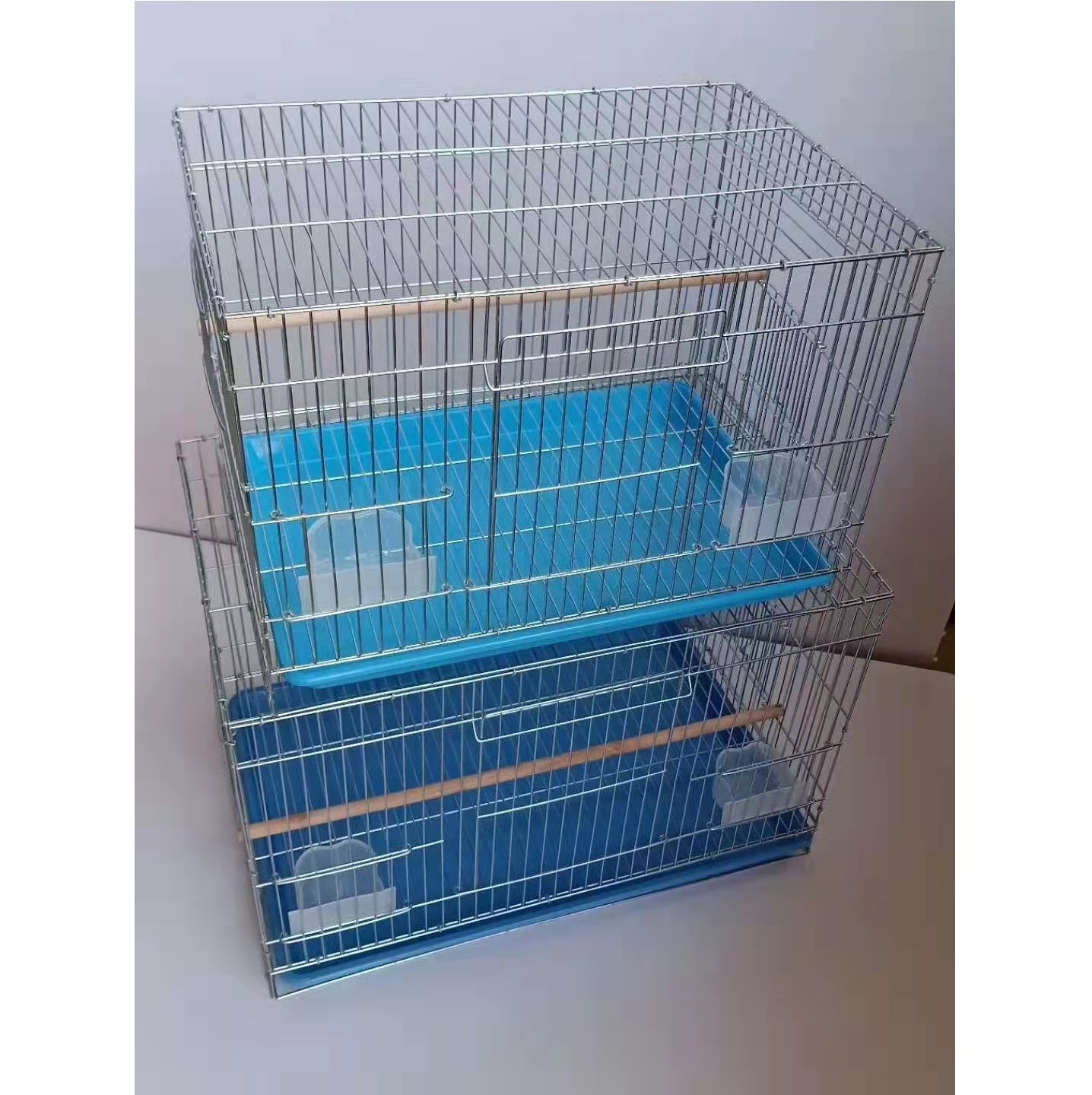 Galvanized Big Bird Cage Parakeet Breeding Cage Folding Square Love Bird Pet Cage