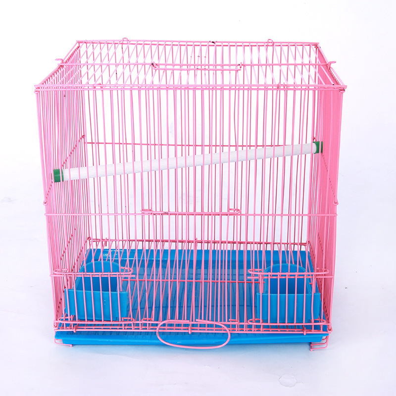 Good Selling Large Wire Bird Cage Comfortable Foldable Multi-color Parrot Bird Cage Carton Packing Sustainable Plastic Pet Cage