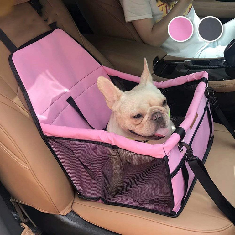 Small Seats Small Medium Pets Foldable Portable Puppy Pet Car Booster Seats with Seat Belt for Dogs Cats