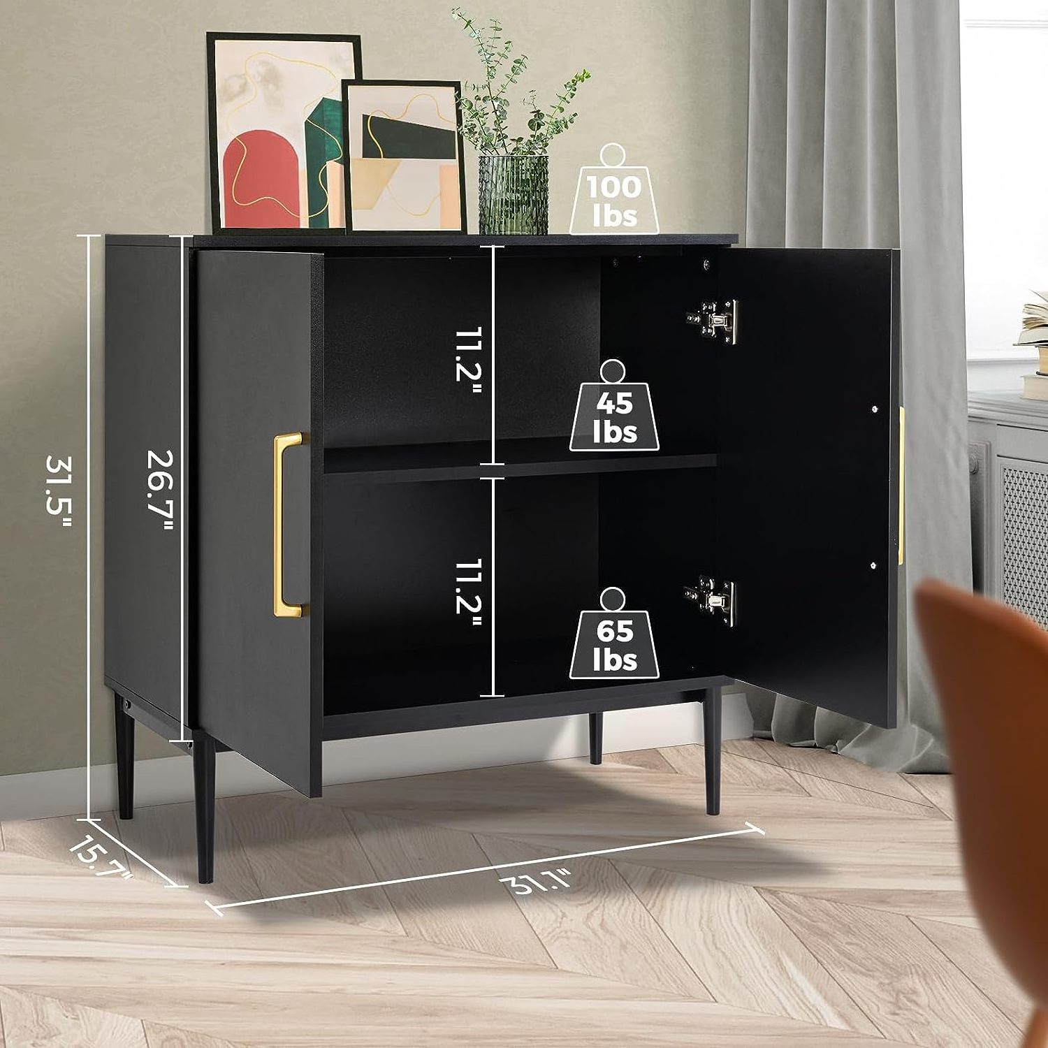 Cube Bookshelf 3 Tier Modern Bookcase with Legs Wood Storage Organizer Freestanding Open Book Shelves for Bedroom Living Room