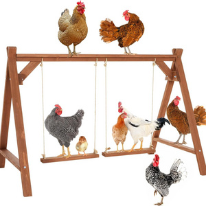 Chicken coop toy hen with 2 chicken swing, chicken habitat suitable for pet healthy play, chicken coop accessories